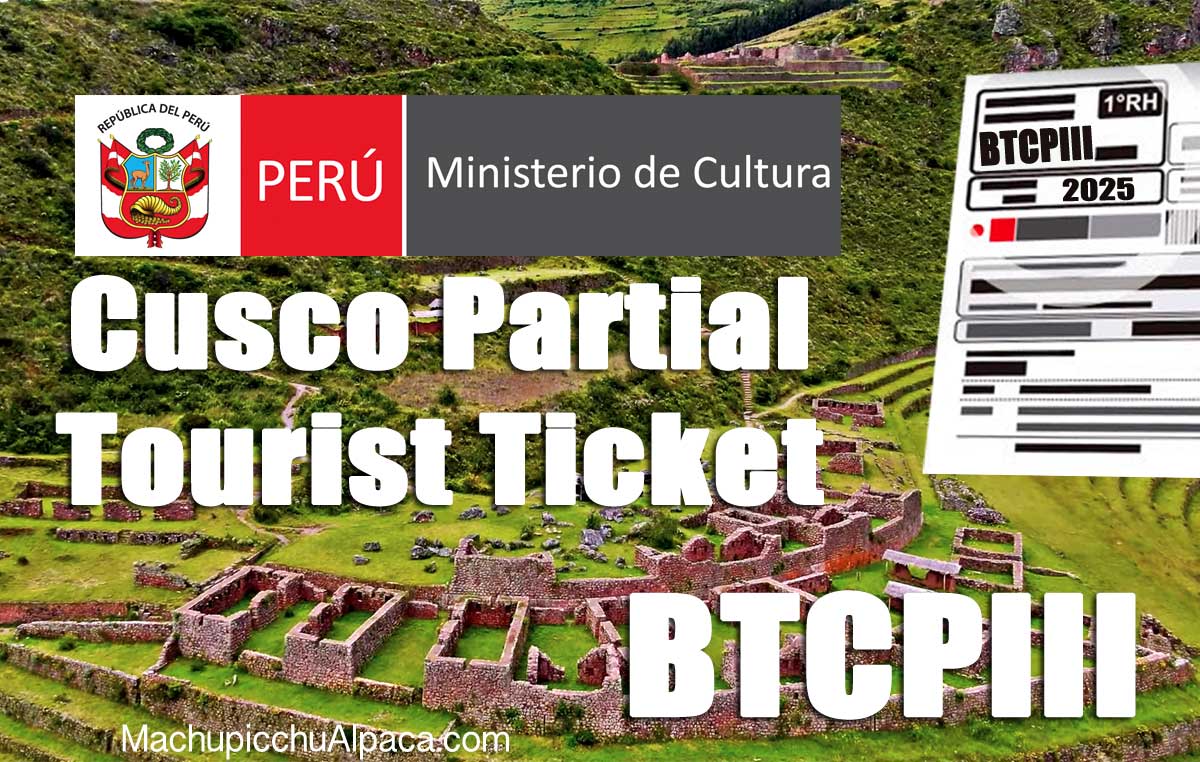 Partial Tourist Ticket Sacred Valley (BTCPIII) - Circuit III Ticket